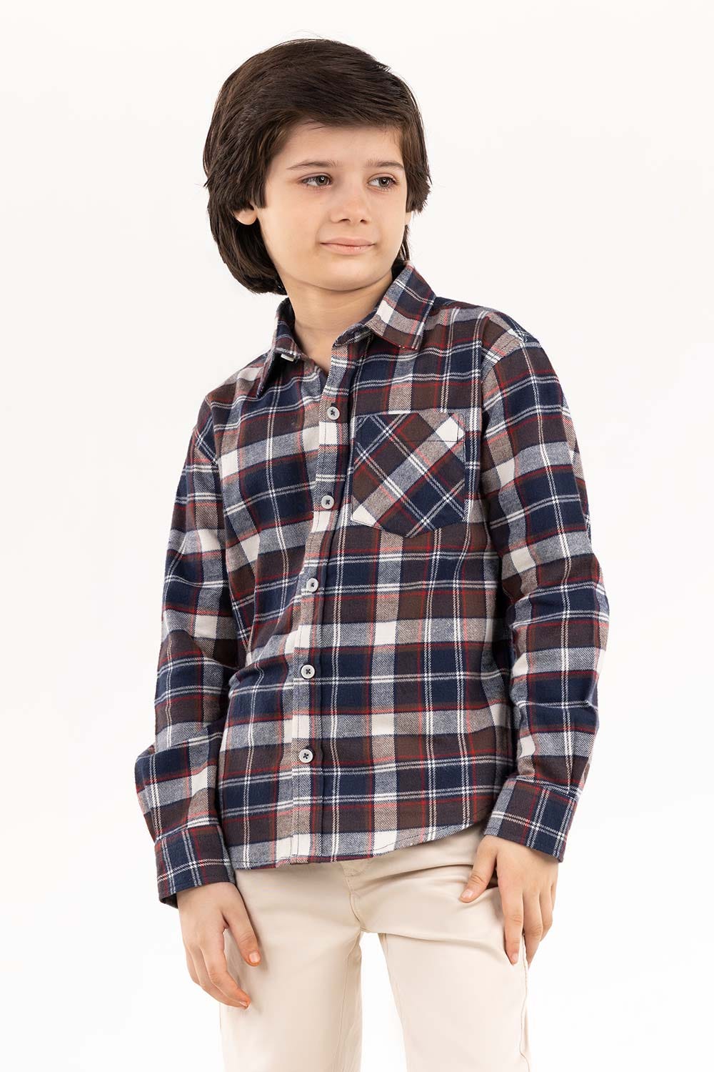 Toddler Boy Navy Casual Shirt 224-317-013