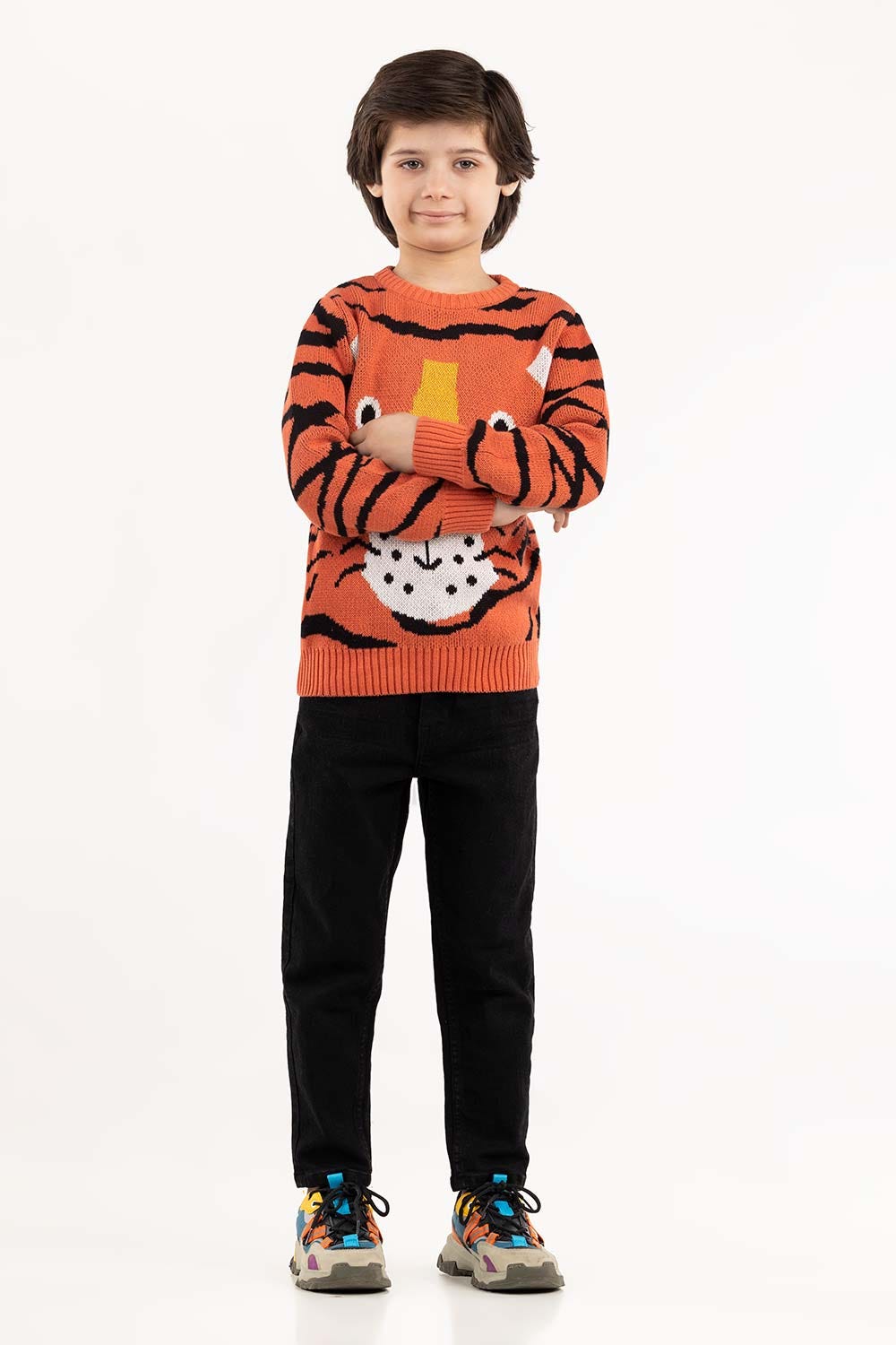 Toddler Boy Rust Sweater 224-511-003