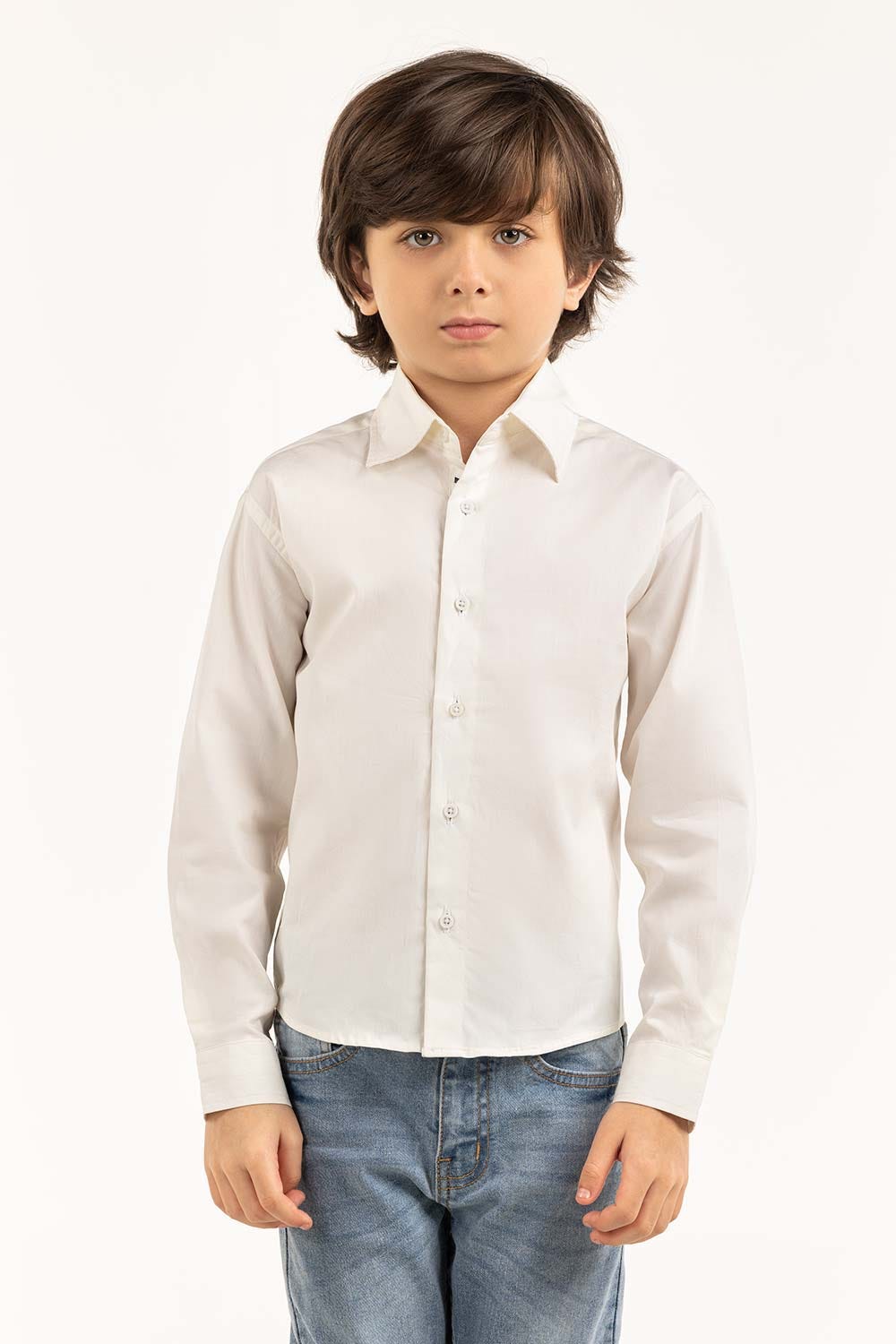 Toddler Boy White Casual Shirt 231-517-014