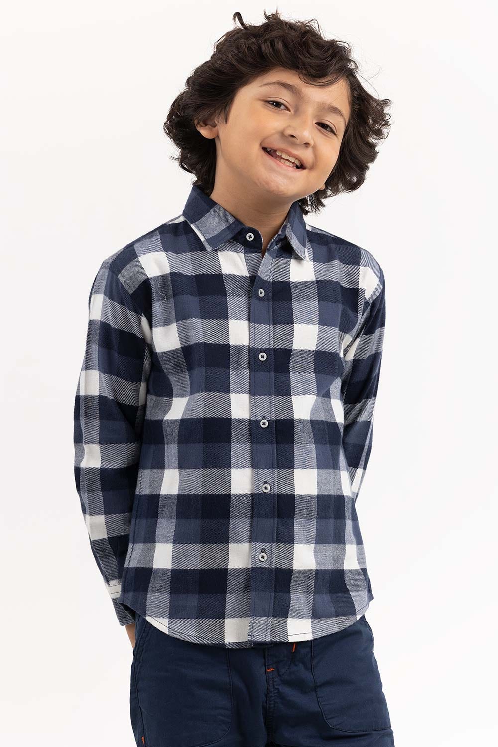 Toddler Boy Blue Casual Shirt 224-317-008