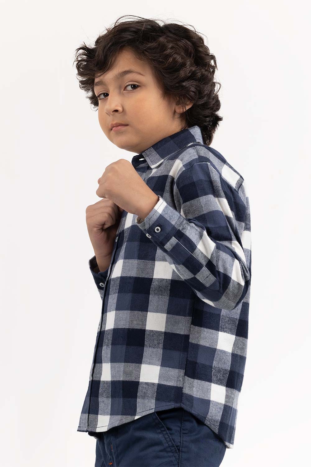 Toddler Boy Blue Casual Shirt 224-317-008