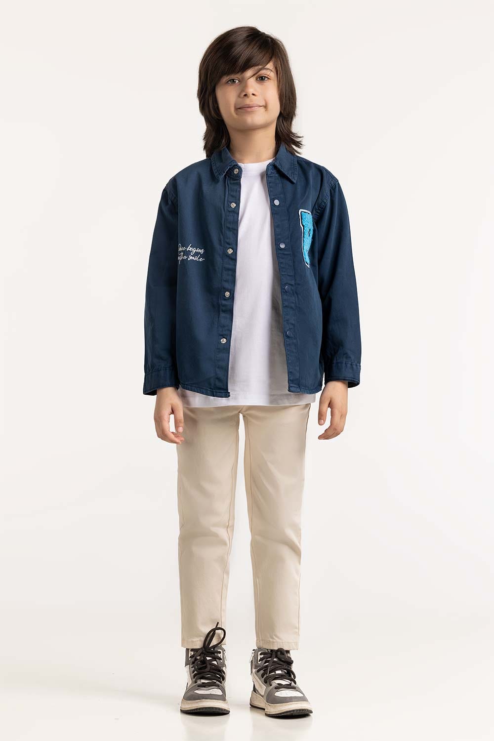 Toddler Boy Blue Casual Shirt 224-517-003