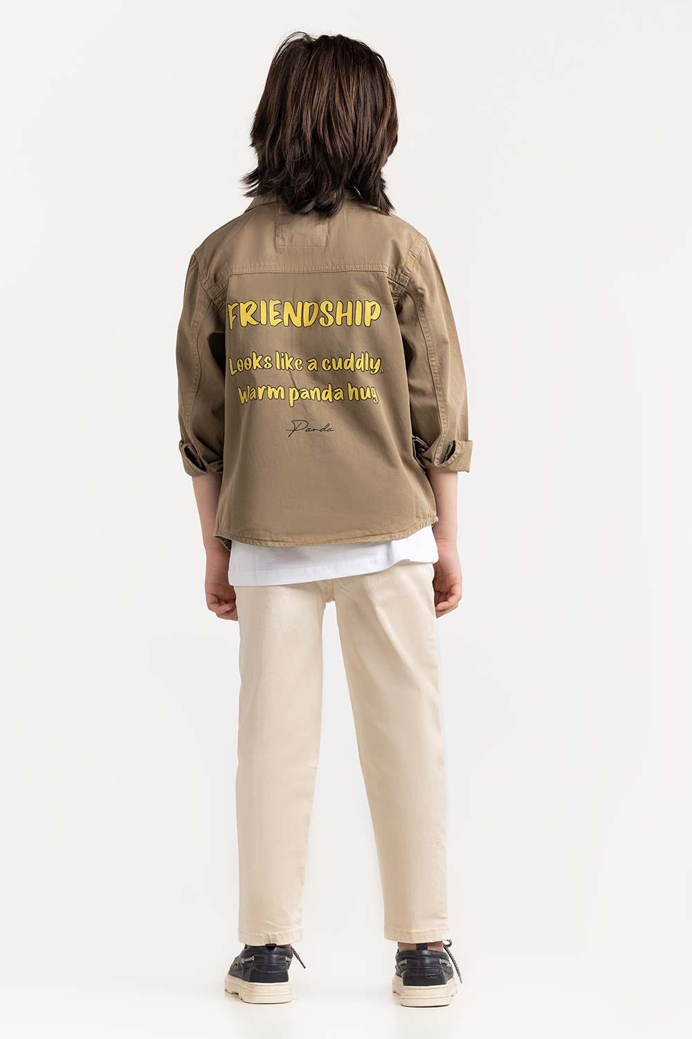 Toddler Boy Khaki Casual Shirt 224-517-002