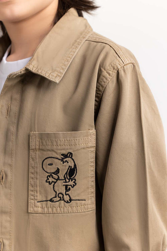 Toddler Boy Khaki Casual Shirt 224-517-002