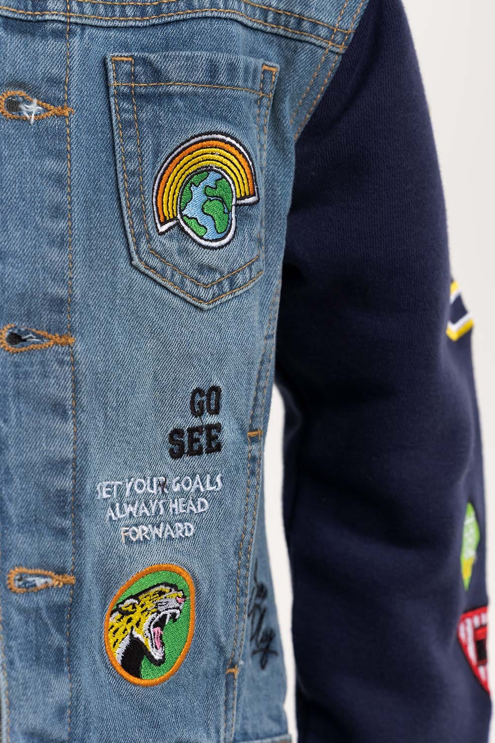 Toddler Boy Light Blue Collared Denim Jacket 224 -310-049