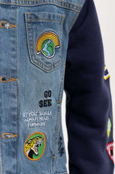 Toddler Boy Light Blue Collared Denim Jacket 224 -310-049