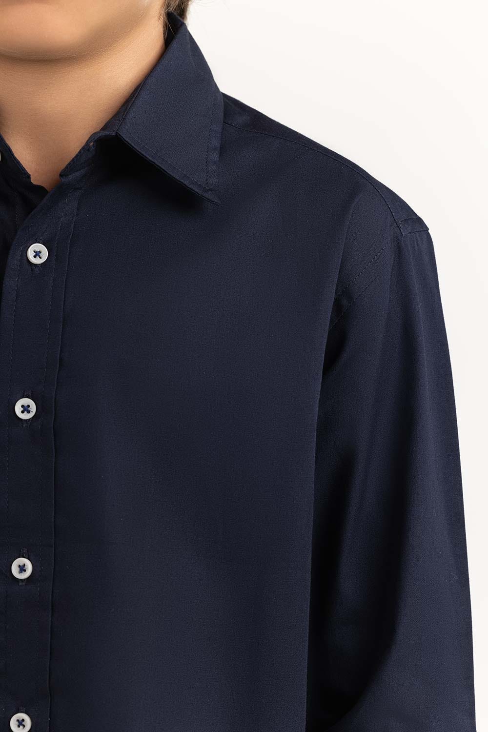 Toddler Boy Navy Casual Shirt 231-517-015