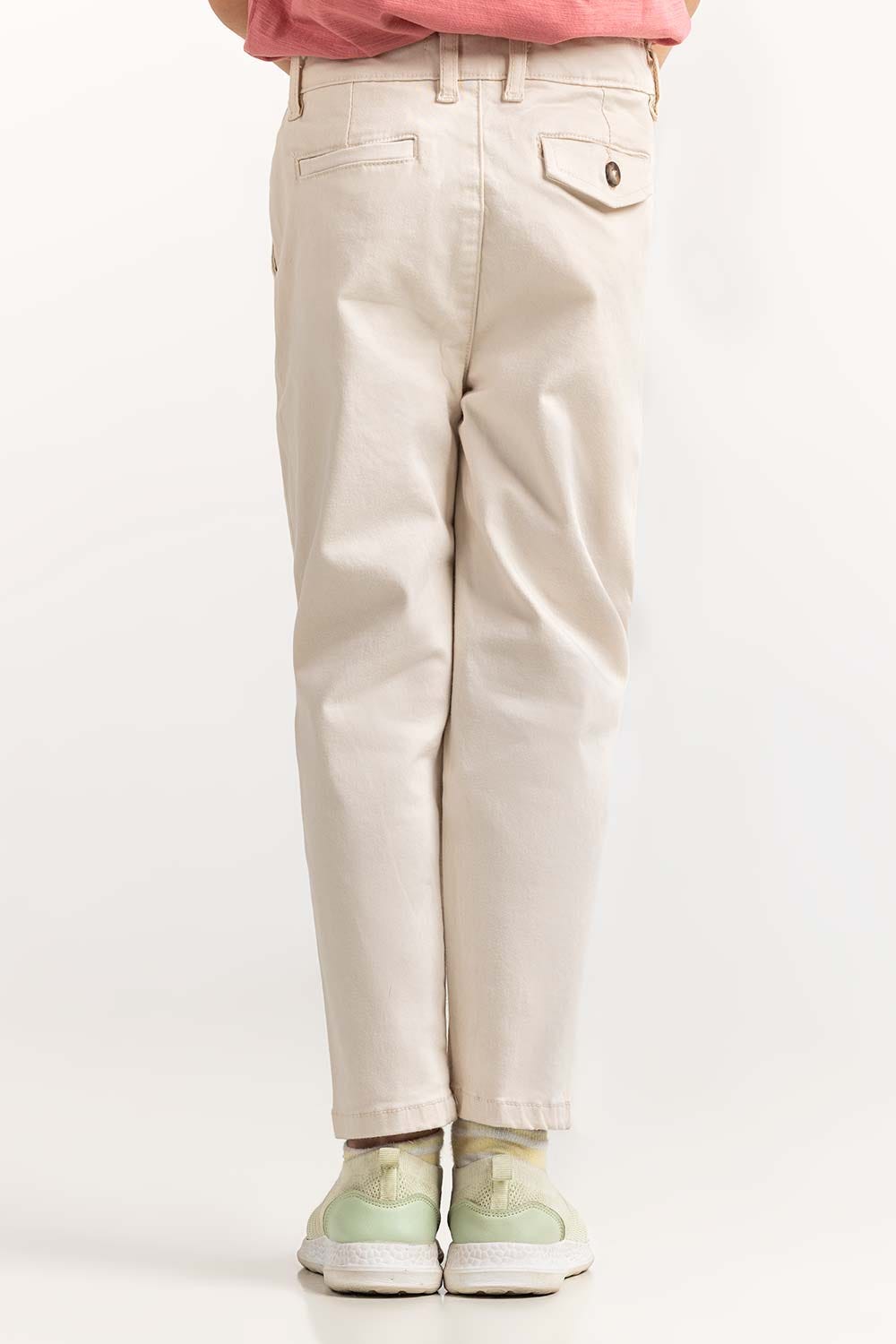 Toddler Boy Off-White Trouser 224-520-301