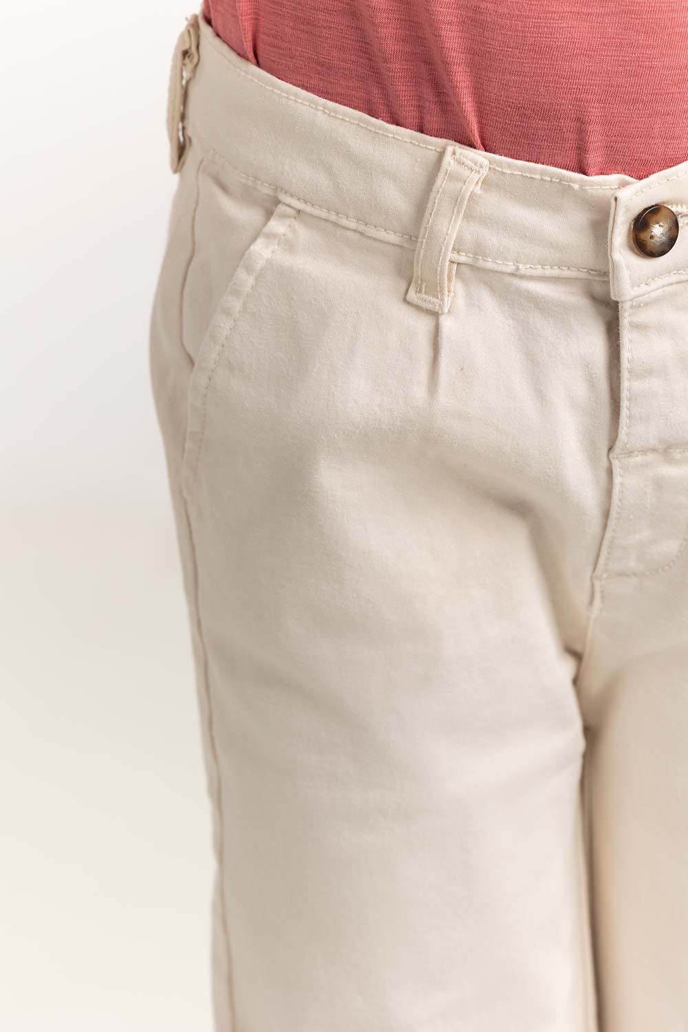 Toddler Boy Off-White Trouser 224-520-301