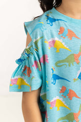 Toddler Girl Aqua Sash T-Shirt 231-613-024