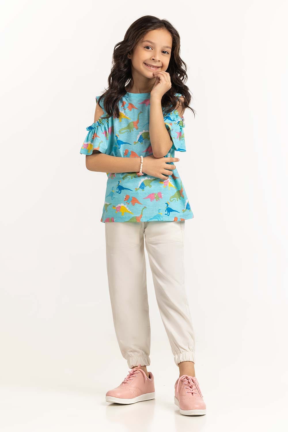 Toddler Girl Aqua Sash T-Shirt 231-613-024