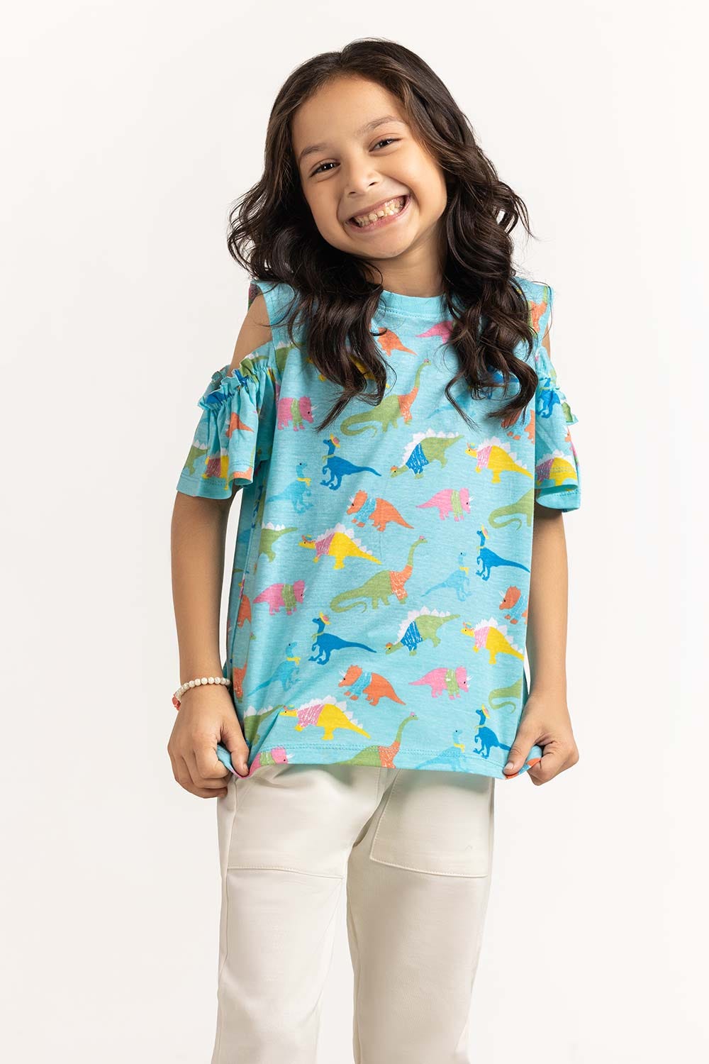 Toddler Girl Aqua Sash T-Shirt 231-613-024