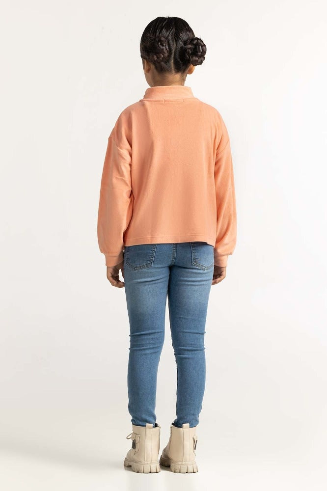 Toddler Girl Basic Knitted Sweatshirt 224-412-006