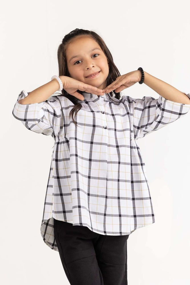 Toddler Girl Black and White Blouse 224-617-009