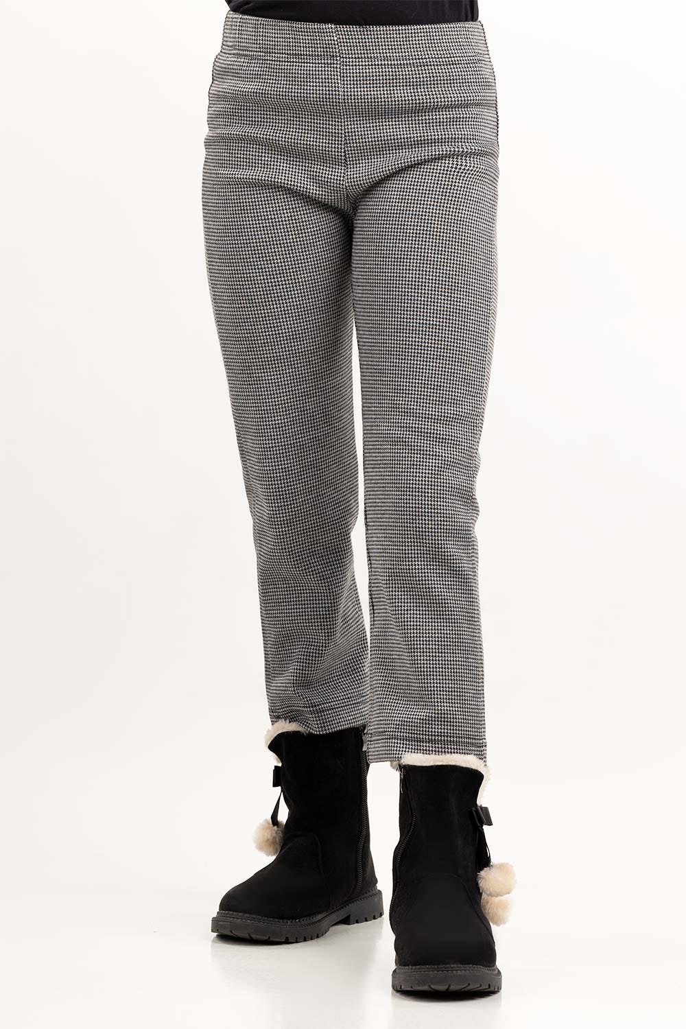 Toddler Girl Black And White Trouser 224-420-005