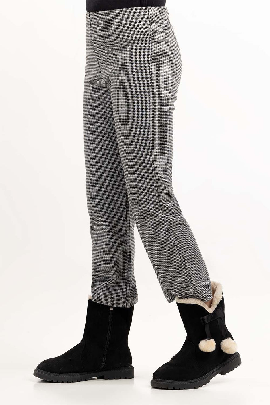 Toddler Girl Black And White Trouser 224-420-005
