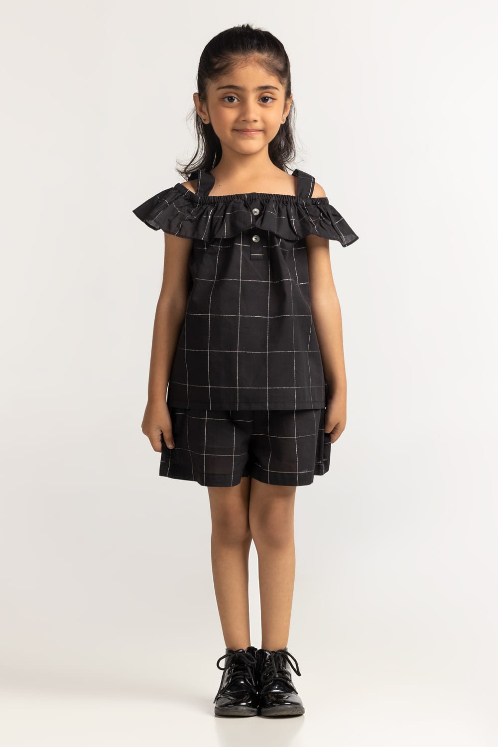 Toddler Girl Black Basic Blouse TG-BLS-SS24-312
