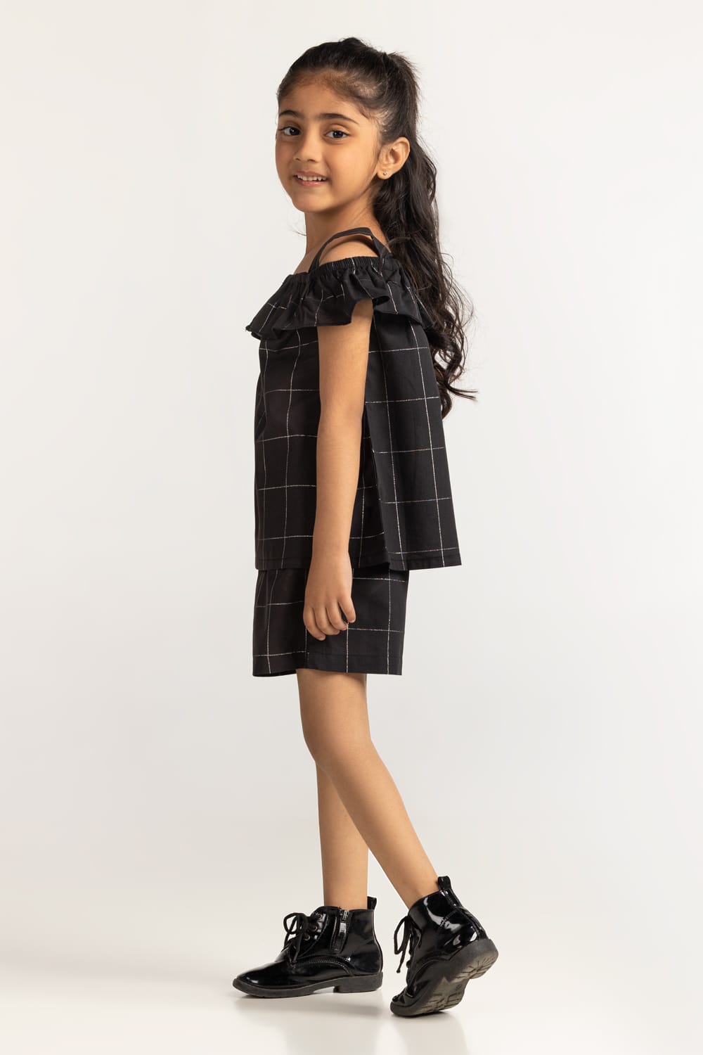 Toddler Girl Black Basic Blouse TG-BLS-SS24-312