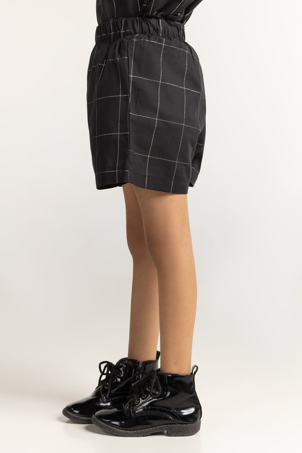 Toddler Girl Black Basic Short TG-TRC-SS24-312