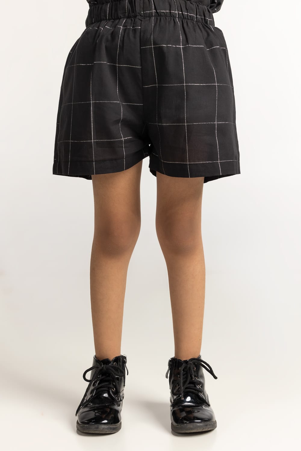Toddler Girl Black Basic Short TG-TRC-SS24-312