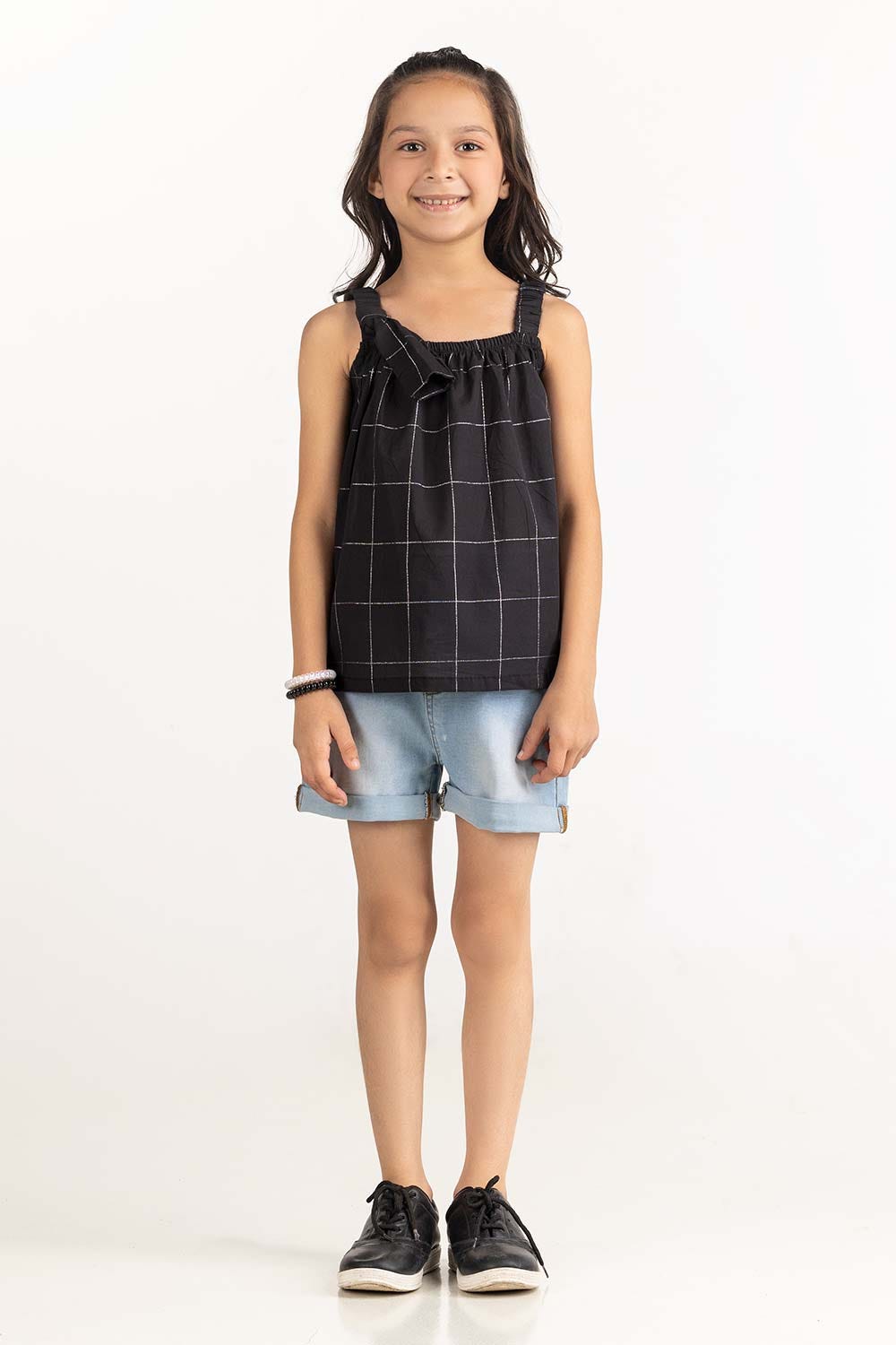 Toddler Girl Black Blouse 231-617-024