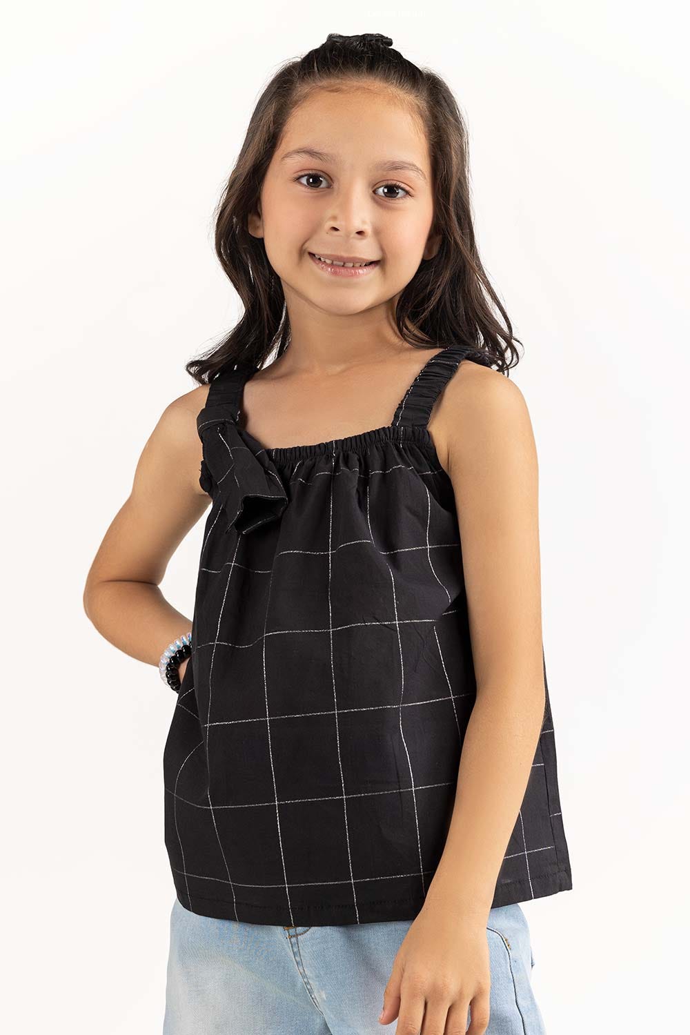 Toddler Girl Black Blouse 231-617-024