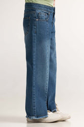 Toddler Girl Blue Basic Jeans TG-JNS-SS24-003