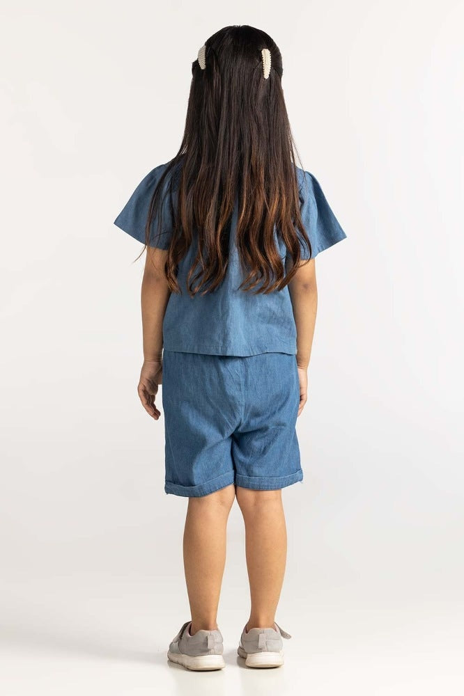 Toddler Girl Blue Blouse TG-BLS-SS24-311