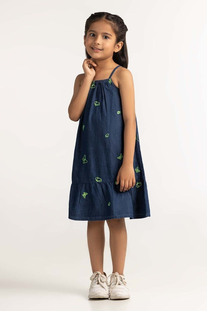 Toddler Girl Blue Dress TG-DRS-SS24-025