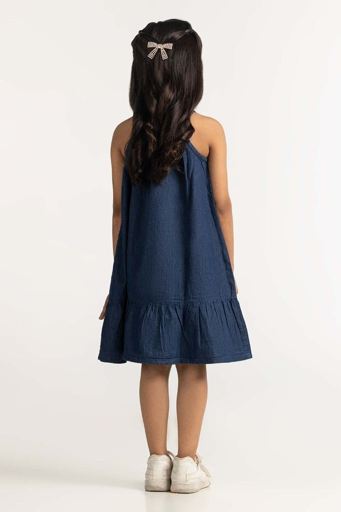 Toddler Girl Blue Dress TG-DRS-SS24-025