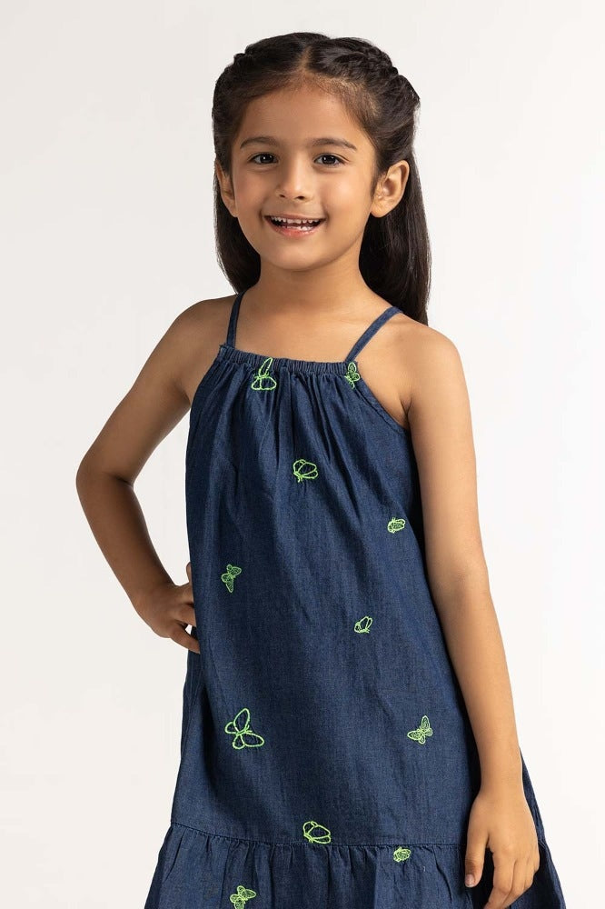 Toddler Girl Blue Dress TG-DRS-SS24-025