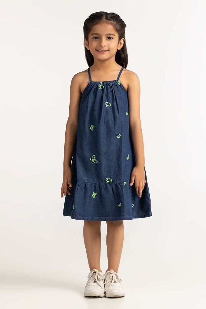 Toddler Girl Blue Dress TG-DRS-SS24-025