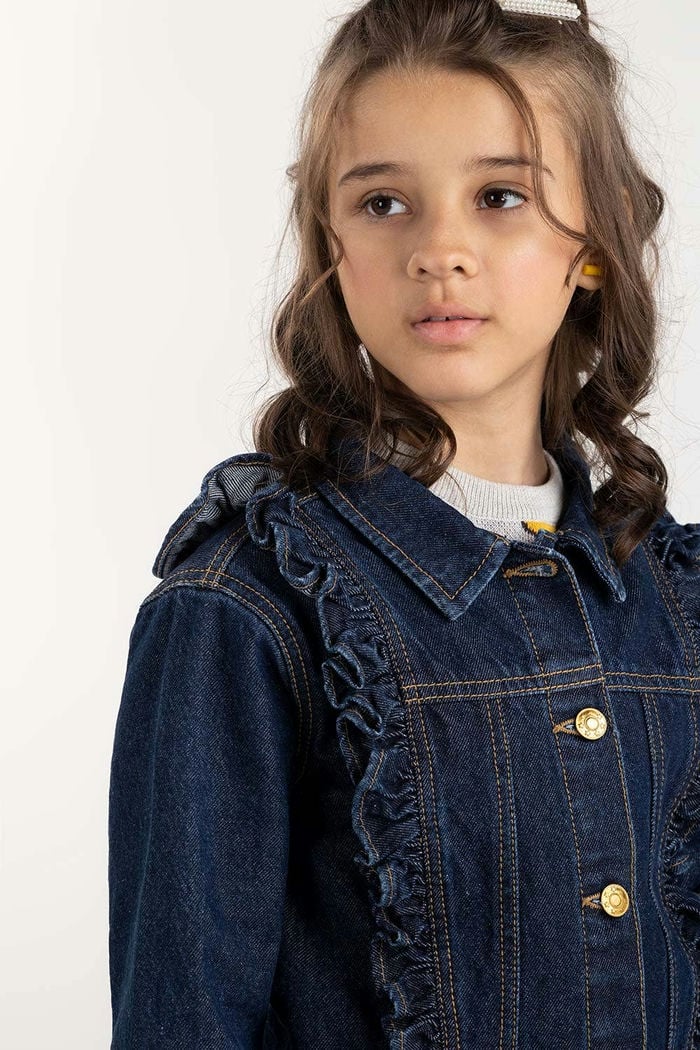 Toddler Girl Dark Wash Denim Jacket 224-410-046
