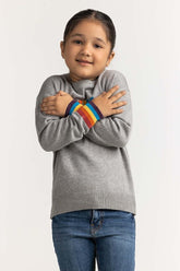 Toddler Girl Grey Basic Sweater TG-SWT-WS23-003