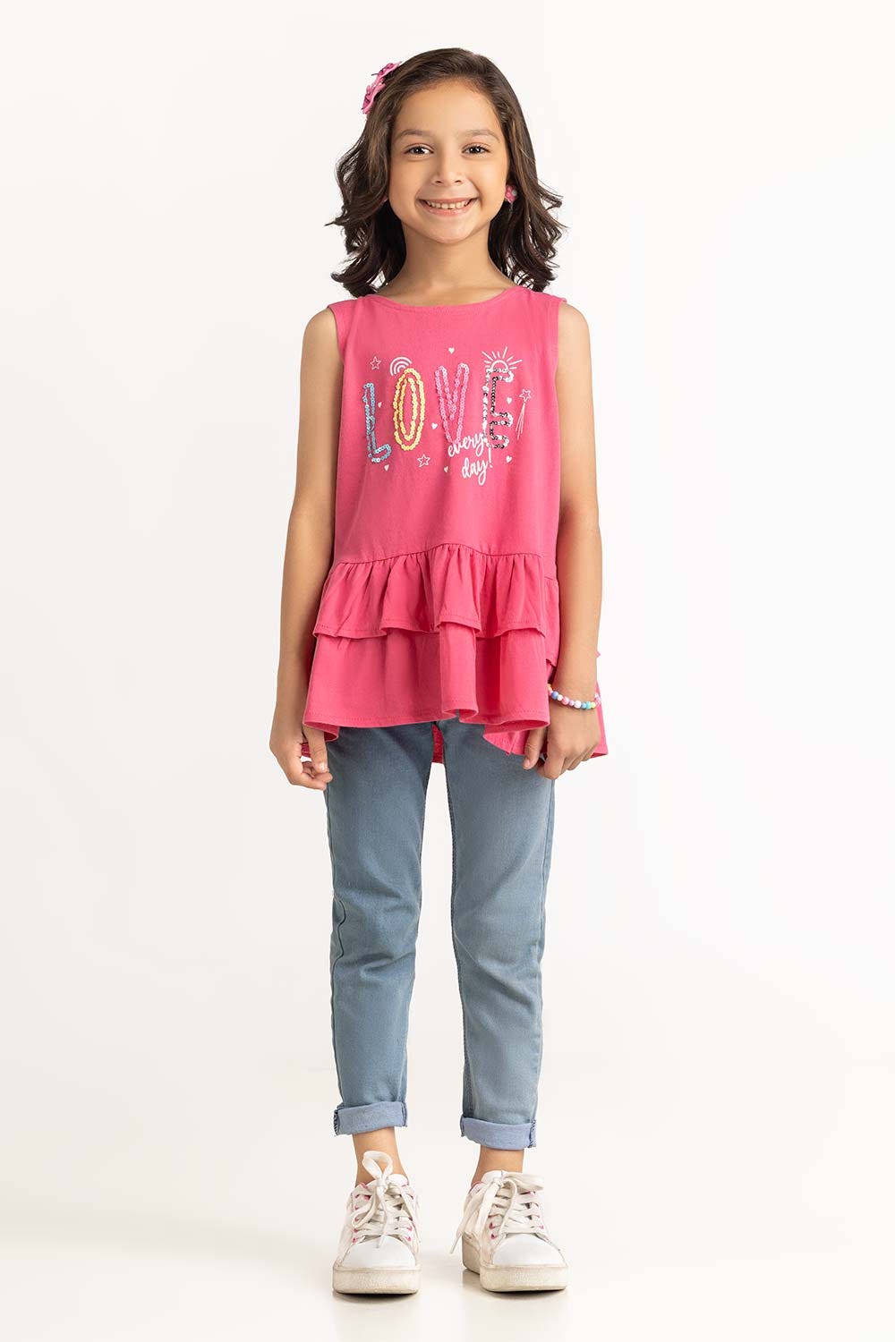 Toddler Girl Hot Pink Dress 231-614-006