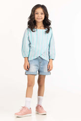 Toddler Girl Light Blue Blouse 231-617-030