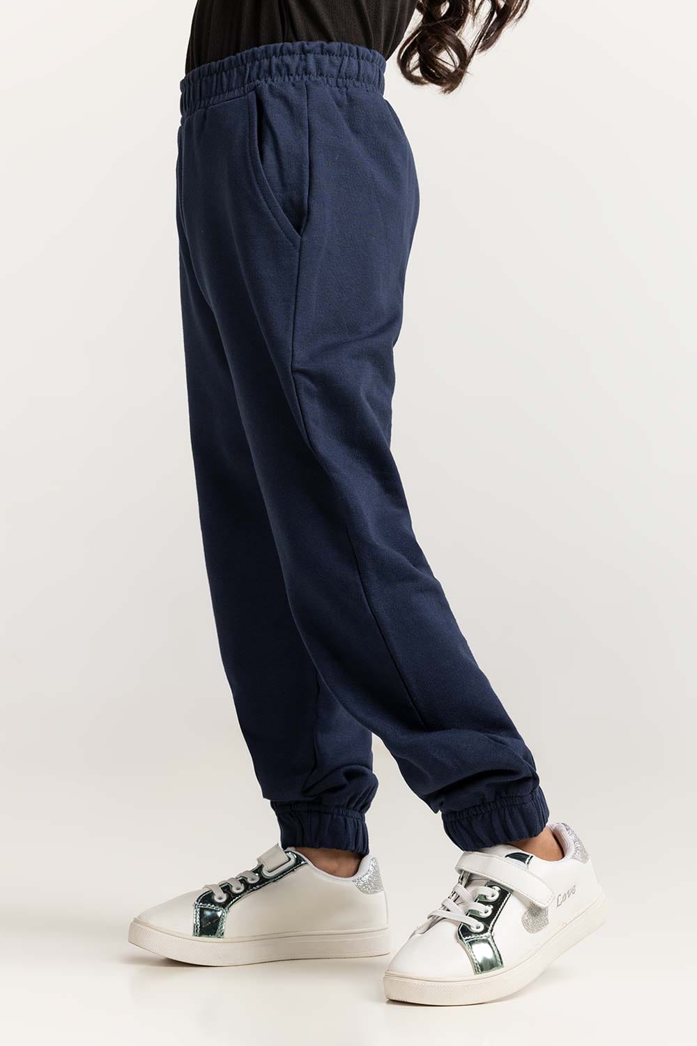 Toddler Girl Navy Blue Basic Trouser TG-TRKN-SS24-006