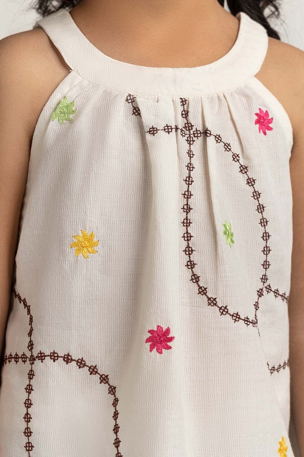 Toddler Girl Off White Basic Blouse TG-BLS-SS24-001