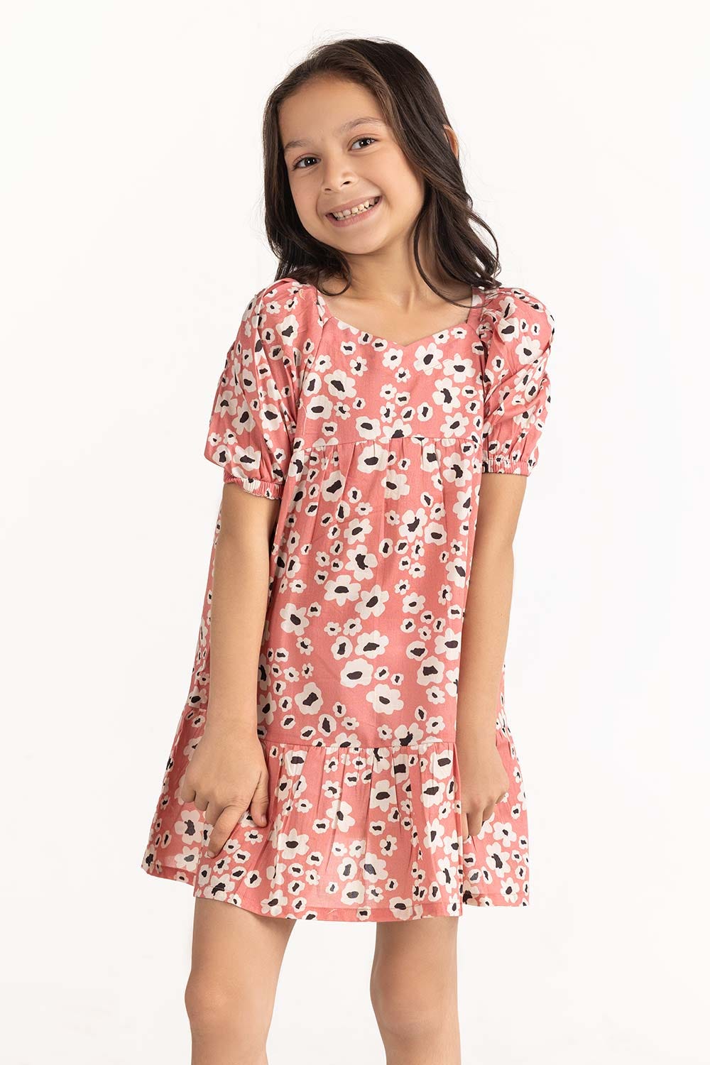 Toddler Girl Orange Dress 231-617-010