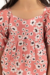 Toddler Girl Orange Dress 231-617-010