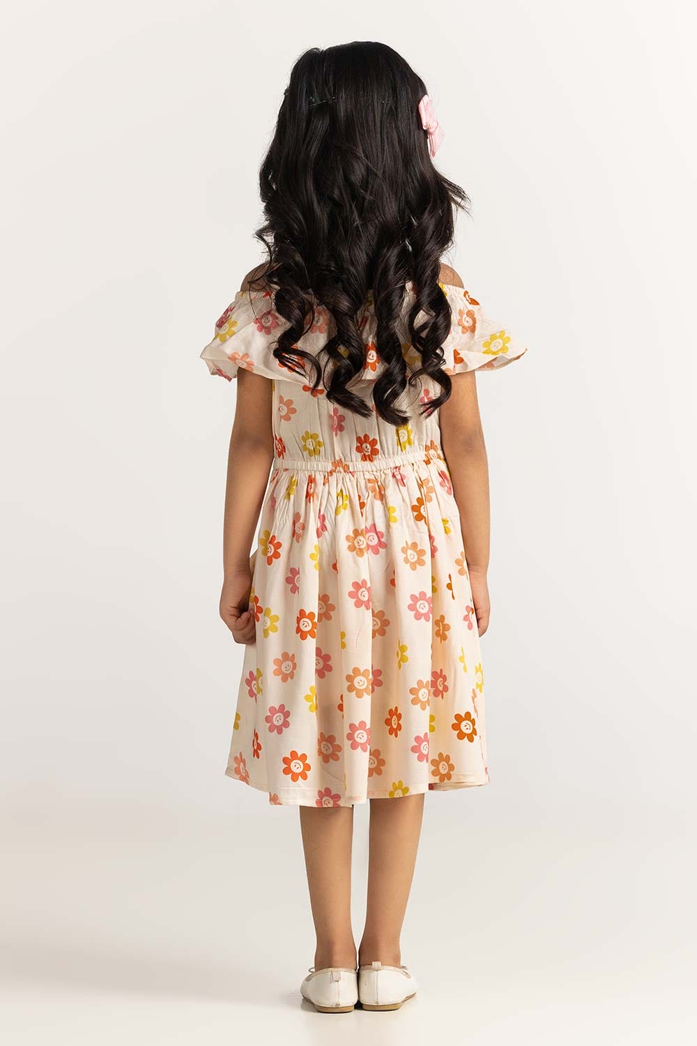 Toddler Girl Peach Dress TG-DRS-SS24-022