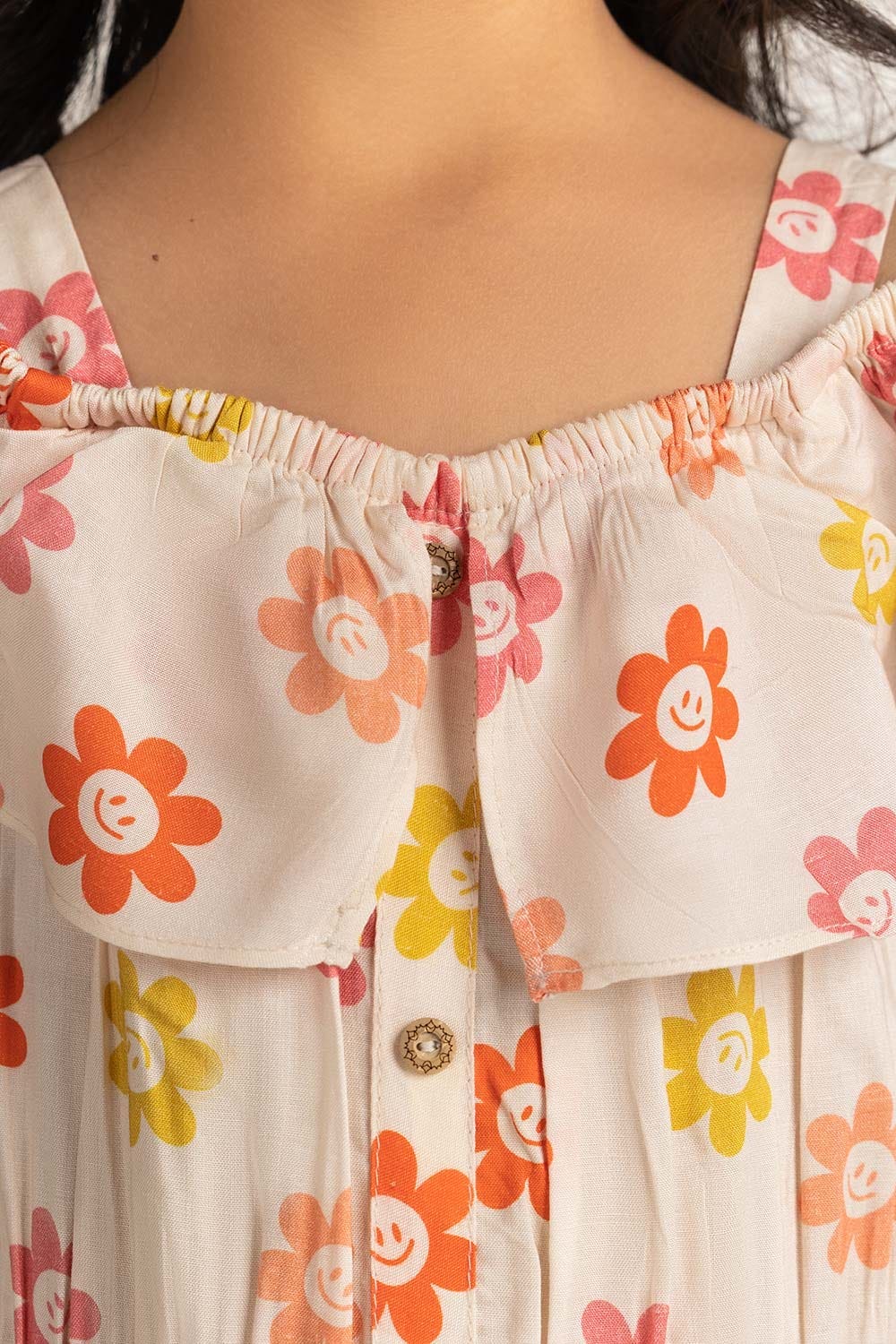 Toddler Girl Peach Dress TG-DRS-SS24-022