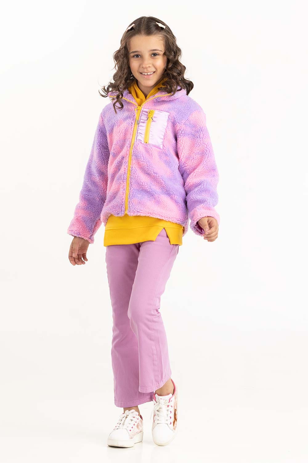 Toddler Girl Pink-Purple Jacket 224-410-008