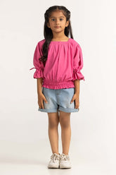 Toddler Girl Pink Basic Top TG-DRS-SS24-028
