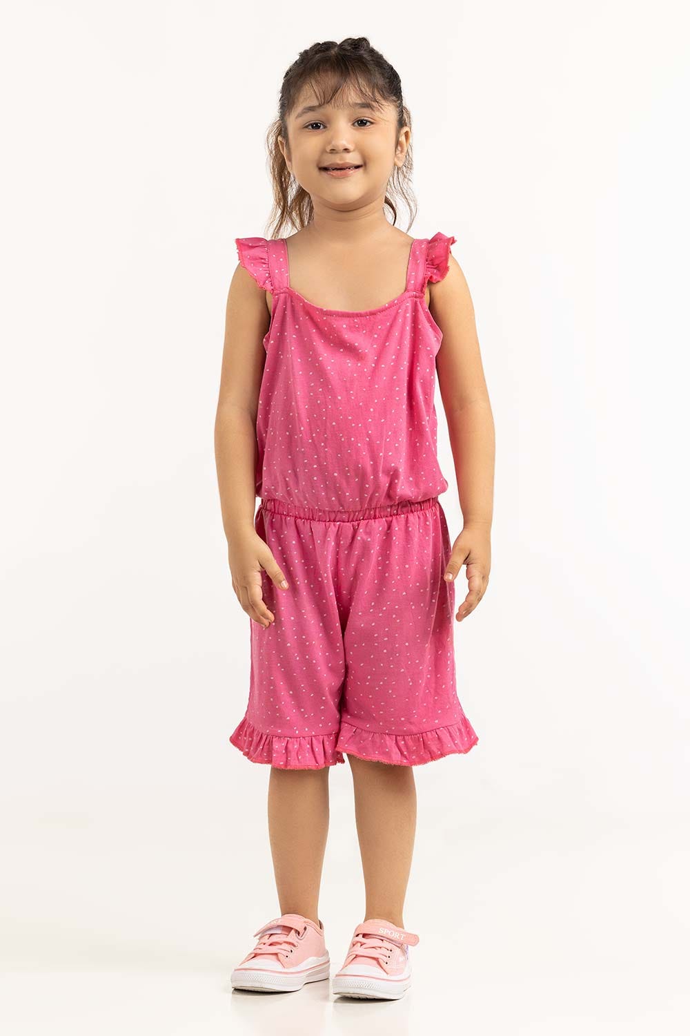 Toddler Girl Pink Jumpsuit 231-615-006