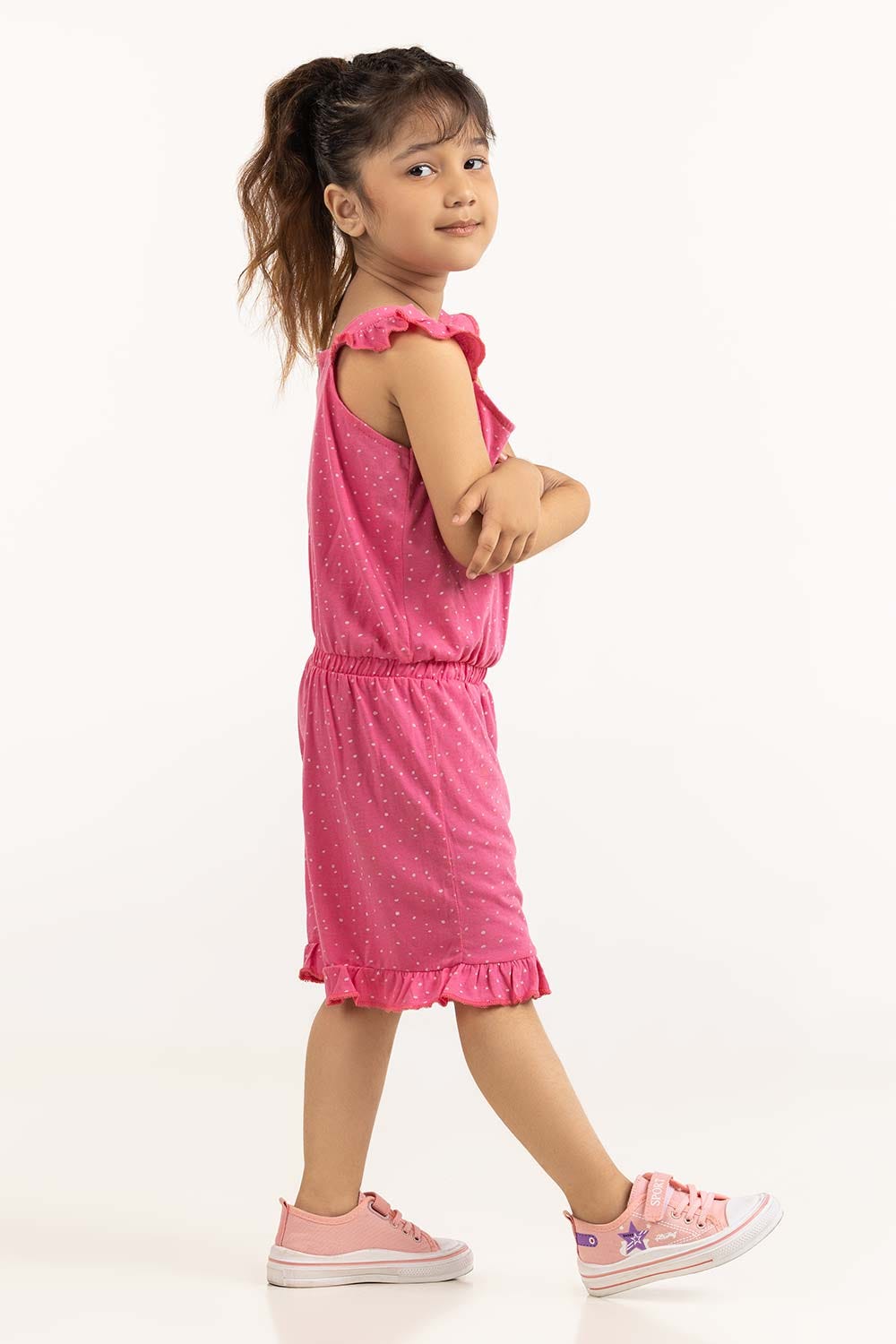 Toddler Girl Pink Jumpsuit 231-615-006