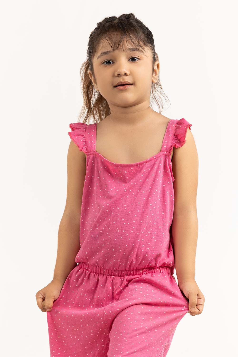 Toddler Girl Pink Jumpsuit 231-615-006