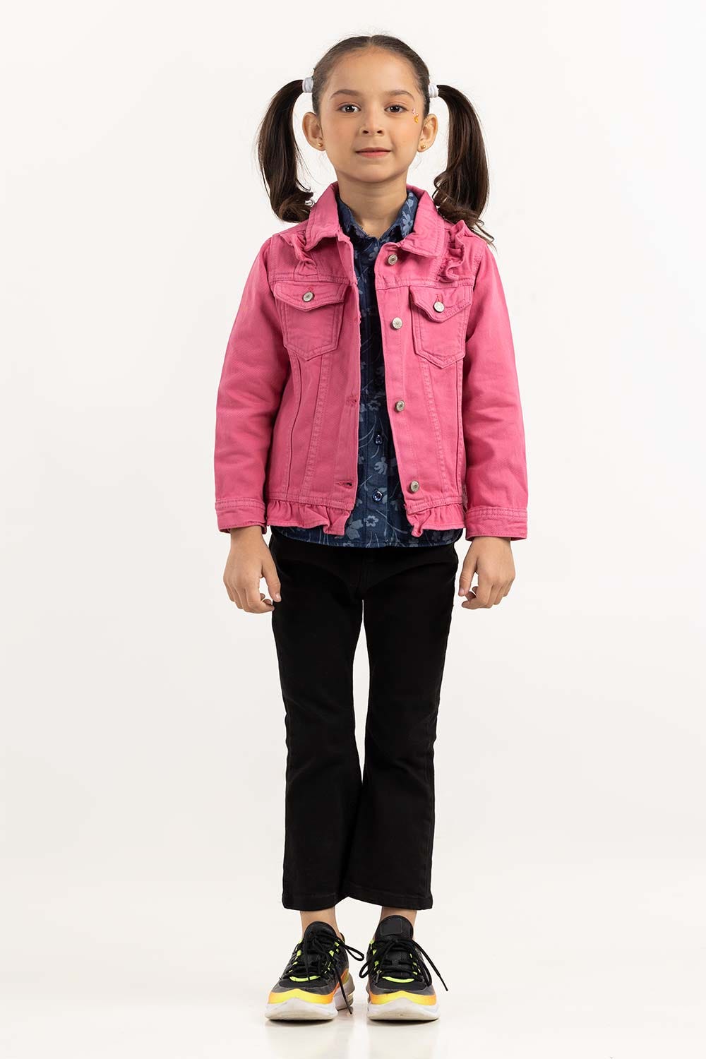 Toddler Girl Pink Non Denim Jacket 224-410-050