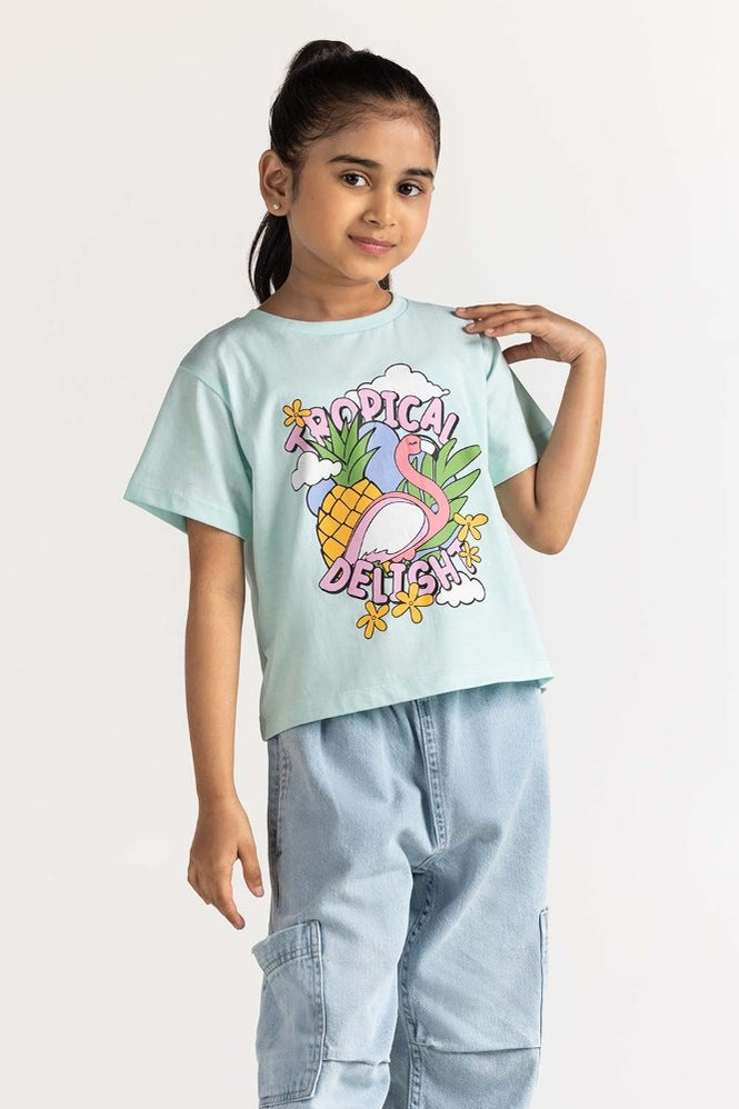 Toddler Girl Pink Printed Tee TG-TS-SS24-012