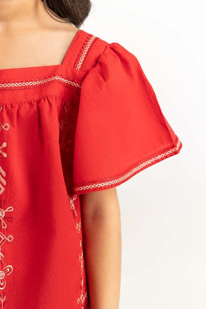 Toddler Girl Red Blouse 231-617-021